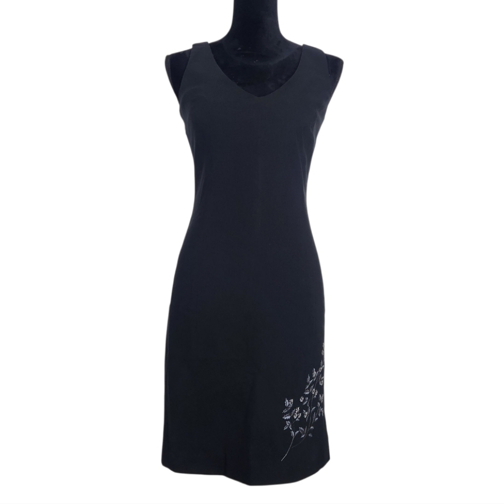 Express Black Floral Sleevless Shift Dress